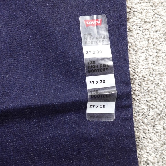 NEW Levis Jeans Womens 27 Blue Denim Pants 725 High Rise Boot Stretch Western - Picture 12 of 15